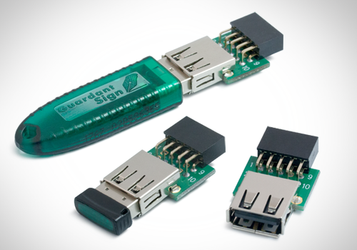 USB-ключ Guardant внутри системного блока