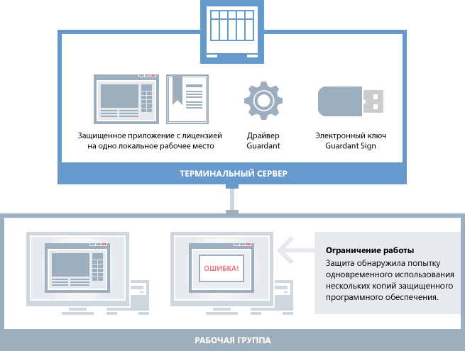Защита программного обеспечения от нелицензионного использования на терминальных серверах